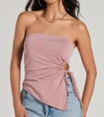 Unique Addition Strapless Cut Out Tube Crop Top - Image 8