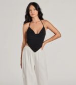 Sunny Day Cute Halter Open Back Crop Top - Image 5