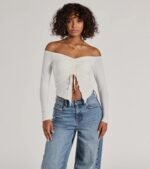 Adorable Flirt Off-The-Shoulder Knit Top - Image 5