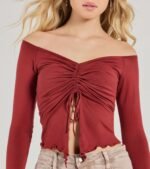 Adorable Flirt Off-The-Shoulder Knit Top - Image 4