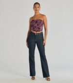 Floral Passion Ruched Cropped Corset Top - Image 3