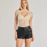 Sultry Glam Cutout Lace Bodysuit
