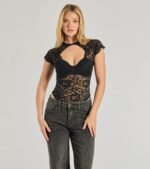 Sultry Glam Cutout Lace Bodysuit - Image 6