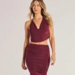 Sculpted Chic Ruched Halter Top