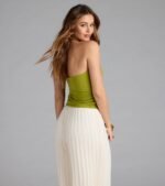 Feel The Vibes Halter V-Neck Crop Top - Image 14