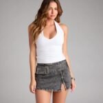 Feel The Vibes Halter V-Neck Crop Top