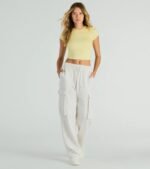 Effortless Style Short Sleeve Ribbed Knit Crop Top - Image 11