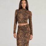 Bold Aura Leopard Print Knit Crop Top