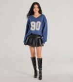 90 Graphic Oversized Pullover Sweatshirt - Image 4