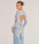 Elevated Staple Open Back Long Sleeve Top - Image 6