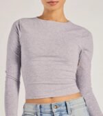 Elevated Staple Open Back Long Sleeve Top - Image 8
