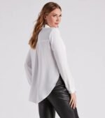 Chic Bliss Long Sleeve Button Up Top - Image 3