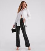 Chic Bliss Long Sleeve Button Up Top - Image 4