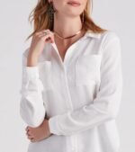 Chic Bliss Long Sleeve Button Up Top - Image 5