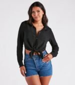 Chic Bliss Long Sleeve Button Up Top - Image 6