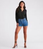 Chic Bliss Long Sleeve Button Up Top - Image 8