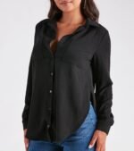 Chic Bliss Long Sleeve Button Up Top - Image 9