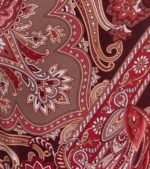 Sangria Sunset Strapless Paisley Satin Crop Top - Image 8