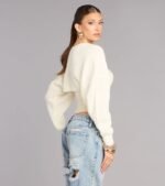 Sweet And Cozy Oversized Knit Sweater Bolero - Image 27