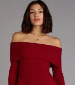 Chic Staple Ribbed Knit Skater Dress - Image 34