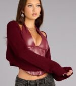Sweet And Cozy Oversized Knit Sweater Bolero - Image 34