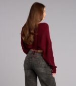 Sweet And Cozy Oversized Knit Sweater Bolero - Image 35