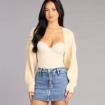 Sweet And Cozy Oversized Knit Sweater Bolero