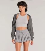 Sweet And Cozy Oversized Knit Sweater Bolero - Image 15