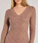 Stylish Embrace Cable Knit Midi Dress - Image 3