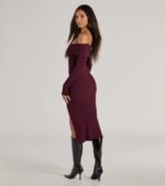 Keeping Knit Chic Long Sleeve Midi Dress - Image 10