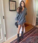 Effortless And Cozy Knit Long Sleeve Oversized Sweater - Image 6