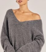 Effortless And Cozy Knit Long Sleeve Oversized Sweater - Image 9