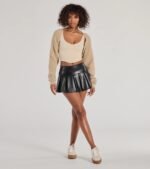 Cuddly Cozy Eyelash Knit Sweater Bolero - Image 7