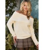 Cozy Factor Ribbed Knit Off-The-Shoulder Sweater - Image 11