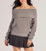 Cozy Factor Ribbed Knit Off-The-Shoulder Sweater - Image 5