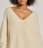 Effortless And Cozy Knit Long Sleeve Oversized Sweater - Image 5