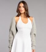 Sweet And Cozy Oversized Knit Sweater Bolero - Image 25