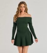 Chic Staple Ribbed Knit Skater Dress - Image 16