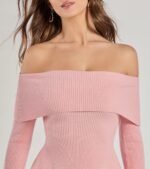 Chic Staple Ribbed Knit Skater Dress - Image 5