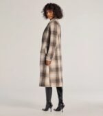 Classic Charm Plaid Trench Coat - Image 2