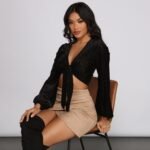 Feelin' Fierce Tie Front Top