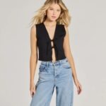 Adorable Entrance Tie-Front Ponte Vest
