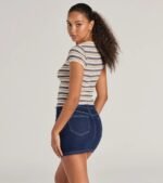 Stylish Status Striped Knit Tie-Front Top - Image 2
