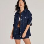 Admirable Aesthetic Oversized Long Sleeve Denim Shacket