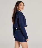 Covetable Cutie Contrast Stitch Denim Jacket - Image 2