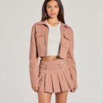 Practical Charm Zip Up Denim Shacket