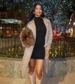 Chic Mood Snake Print Faux Suede Trench Coat - Image 5