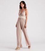 Wandering Bliss Halter Crochet Jumpsuit - Image 3