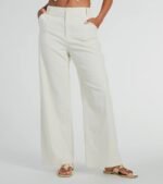 Cutest Babe Wide Leg Linen Trouser Pants - Image 2