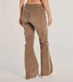 Effortless And Cool Corduroy Cargo Flare Pants - Image 2